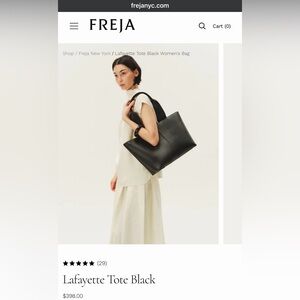 New Freja Lafayette Tote in Black